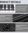 Diagram showing features of 4pcs 1000mm T Slot 2020 Aluminum Extrusion European Standard Anodized Linear Rail for 3D Printer Parts and CNC DIY Black