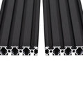 2 Pack 20 Series T Slot 2080 Aluminum Extrusion Profile 39.4 Inches European Standard Anodized Linear Rail For 3D Printer Frames CNC DIY Projects And Automation Equipment Black 1000mm Length