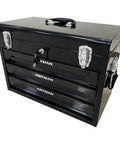 439 Piece Mechanics Tool Set, 3 Drawer Heavy Duty Metal Box with Household Tool Kit, Portable Tool Organizer Case (All Black)