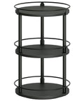 Three Tier Lazy Susan Organizer With 360 Degree Rotation Ball Bearing Turntable Spice Rack For Cabinet Kitchen Countertop And Pantry In Black