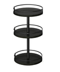 Rotating Spice Rack Lazy Susan With 360 Degree Turntable And Large Capacity Three Tier Vertical Storage Organizer, black.