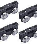 ✝️ 4 Wheel Trolley Assembly Rollers, Upgraded Load & Stable Roller Trolley for Electric Hoist, Compatible with 1-5/8" Wide and Taller Strut Channel, P1000, P5000 Series (Black 4 Pack) designed for smooth motion and stable alignment in automation and