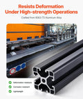 4PCS 23.6 in (600 mm) T Slot 4040 Aluminum Extrusion Profile, European Standard Anodized Linear Rail displayed in high-strength setting
