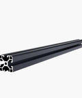 Front view of 4PCS 23.6 in (600 mm) T Slot 4040 Aluminum Extrusion Profile in black, European Standard Anodized Linear Rail for 3D Printer.