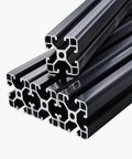 4PCS 23.6 in (600 mm) T Slot 4040 Aluminum Extrusion Profile, European Standard Anodized Linear Rail, Black