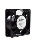 Square 4x4 Inch Aluminum Die Cast Exhaust Fan Panel Mount in Black with 22038 A2 T Model PBT Impeller Sleeve or Ball Bearing