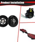 76mm x 24mm Wheels Replacement for 360 PowerRider RipRider FlashRider and caster board installation