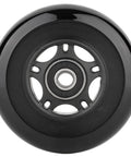 Close-up of black Inline Skate Wheels Outdoor & Indoor Blade Roller Skate Wheels 85a Roller Hockey Wheels w/Bearings ABEC-9