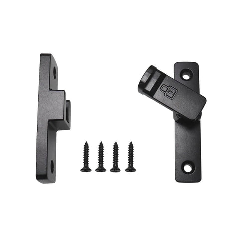 Heavy-Duty Flip Latch Lock 90/180 Degree Sliding/Swinging Door Lock Latch Bolt for Gate Barn Garage Garden Fence Shed Window Cabinet (90 Degree, Black) with screws