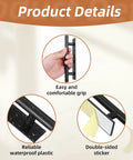 Close-up of a 40 Pack Peel and Stick Cabinet Handles ABS Plastic Self Adhesive Drawer Pull with grip and double-sided sticker in use