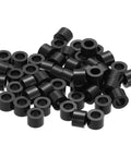 Bulk 50 Pack ABS Round Spacers 4mm ID 7mm OD 5mm Thick For M4 Screws Bolts Black Non Conductive Washers Unthreaded Plastic Spacers