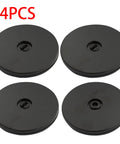 4 Inch Black Acrylic Lazy Susan Turntable Set 4 Pcs Round Swivel Plate Bearings for Spice Rack Organization