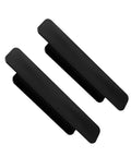 Two Pack Self Adhesive Cabinet Handles Square Plastic Knob Pulls For Cabinets And Closets No Drill Installation Black