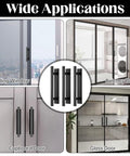 Wide applications of 30 Pack Self Stick Push Pull Cabinet Handles In Black ABS Plastic No Drill Adhesive Peel And Stick for various doors and windows.