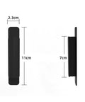 Dimensions of Two Pack Self Adhesive Cabinet Handles Square Plastic Knob Pulls For Cabinets And Closets No Drill Installation Black