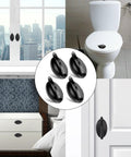 4 Pack Black Adhesive Cabinet Knobs Peel And Stick No Drilling Self Adhesive Drawer Pulls on various surfaces like cabinets and doors