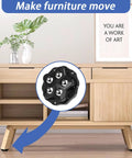 8 Pcs Self Adhesive Caster Wheels Stainless Steel 360 Degree Swivel Low Profile Rollers With Brake Pads For Furniture