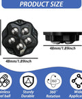 Top and side view of 8 Pcs Self Adhesive Caster Wheels Stainless Steel 360 Degree Swivel Low Profile Rollers With Brake Pads