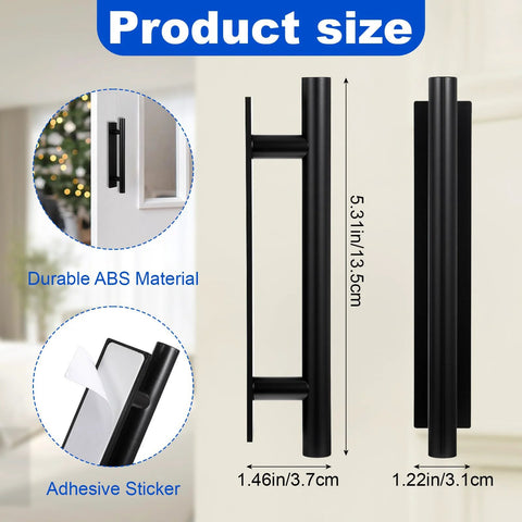 Self Stick Push Pull Drawer Pulls Adhesive Handles For Cabinets And Doors product size dimensions and material details