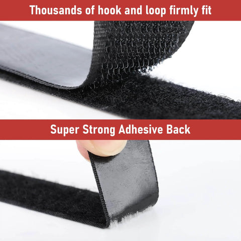 Heavy Duty Hook And Loop Tape With Adhesive Back 32 Foot Roll 1 Inch Wide Double Sided Strips Mad Strong Sticky Hold Close-Up
