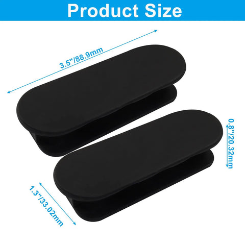 Two Pack Self Adhesive Pull Handles For Cabinets Doors Drawers Windows Closets And Clothing Boxes Black with size dimensions