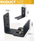 Sliding Barn Door Floor Guide Black Adjustable U Shape Flush Bottom Design Wall Mounted For Doors And Cabinets