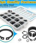 All In One C Clip And E Clip Retaining Ring Kit With 800 Pieces External Circlip Assortment M4 To M28 Alloy Steel Kit Display