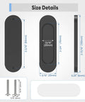2 Pack 4 Inch Self Adhesive Sliding Door Handles Aluminum Alloy No Drill Installation Black Size Details