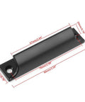 Black Aluminum Barn Door Handle Knob Set, Heavy Duty Sliding Door Hardware With Matte Black Finish, 90x20mm 3.54x0.79in, front view