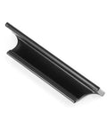 Black Aluminum Barn Door Handle Knob Set, Heavy Duty Sliding Door Hardware With Matte Black Finish, 90x20mm 3.54x0.79in, angled view