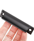 Black Aluminum Barn Door Handle Knob Set, Heavy Duty Sliding Door Hardware With Matte Black Finish, 90x20mm, Pack Of 2