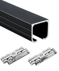 Bifold Closet Door Hardware Kit 60 70 72 80 90 100 in Track, Hidden Track Barn Door Set with Rollers, aluminum track and rollers