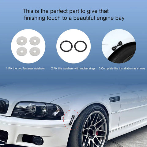 Universal Black CNC Billet Aluminum Quick Release Fastener Kit For Bumper Trunk Perfect For Any Ride Or Car Fits All Vehicles