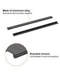 5 Pack 31.5 Inch Cabinet Edge Finger Pulls Black Aluminum Alloy Back Mount Hidden Drawer Edge Handles Concealed Tab Pulls For Kitchen Cabinets And Home Furniture 800mm Long Durable Aluminum Construction For Smooth Operation.
