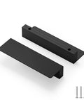 Ten Pack Black 3 Inch Cabinet Handles Finger Pulls Edge Pulls For Cabinets And Drawers Aluminum Alloy Flat Hidden Hardware