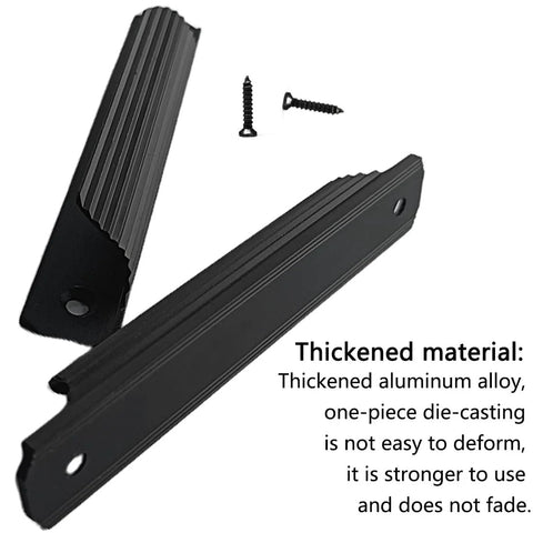 Black Cabinet Pulls 4 Pack for Kitchen Cabinets and Drawers 4.72 Inch Length with 3.93 Inch Center Hole Spacing Aluminum Alloy Handles with screws
