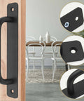 Center Hole Gate Handle For Sliding Barn Doors Pocket Doors And Bifold Closets Black Aluminium Door Pull 5 Inch Long