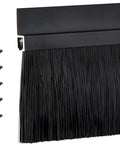 Black Aluminum Door Sweep - 2 Inch Brush x 36 Inch Draft Blocker, Weather Stripping with screws included