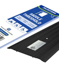 6" W x 1/4" H x 36" L - Commercial Aluminum Door Threshold(Matte Black Anodized)- packaging and threshold view