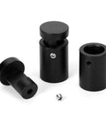 Side Clamp Standoffs Three Quarter By One Inch Black Aluminum Edge Grip For Glass Burglarproof Sign Hardware Set