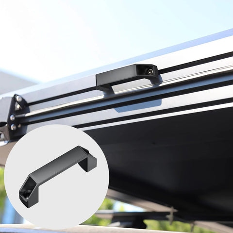 4 Pack Aluminum Rectangular Industrial Pull Handles With 90mm Hole Spacing For 20 Series European Standard Installation on frame