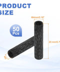 Beef Up Your RC Drones With 50Pcs M2 X 20mm Aluminum Knurled Spacer Standoff Set For FPV Quadcopters Black 4mm OD shown side view