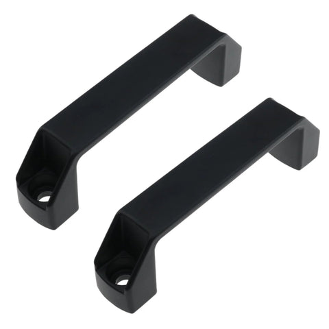 Pair of black industrial pull handles 120mm for 3030 and 4040 aluminum extrusions with M6 and M8 screws and nuts universal kit