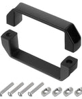 Black rectangular aluminum pull handle from two pack with screws, 120mm hole center for drawer cabinets, gates, and garages.