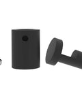 Side Clamp Standoffs Three Quarter By One Inch Black Aluminum Edge Grip For Glass Burglarproof Sign Hardware close-up
