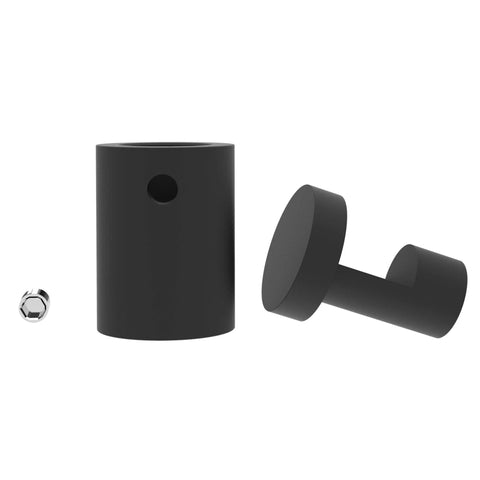 Side Clamp Standoffs Three Quarter By One Inch Black Aluminum Edge Grip For Glass Burglarproof Sign Hardware close-up