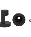 Side Clamp Standoffs Three Quarter By One Inch Black Aluminum Edge Grip For Glass Burglarproof Sign Hardware Close-up