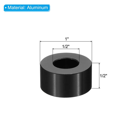 Durable Aluminum Spacers Set, Five Pack From PATIKIL, M12 Aluminum Spacers With One Inch Outer Diameter And One Half Inch Length
