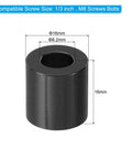 Heavy Duty Aluminum Spacer Set M8 One Third Inch Bolts 8 Pcs, 8.2mm ID X 16mm OD X 16mm Length black round standoff view