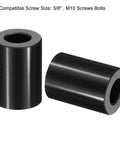 Durable Aluminum Spacers Pack of 5, M10 Outer Diameter Three Quarter Inch, One Inch Length, Black Anodized, Two Spacers